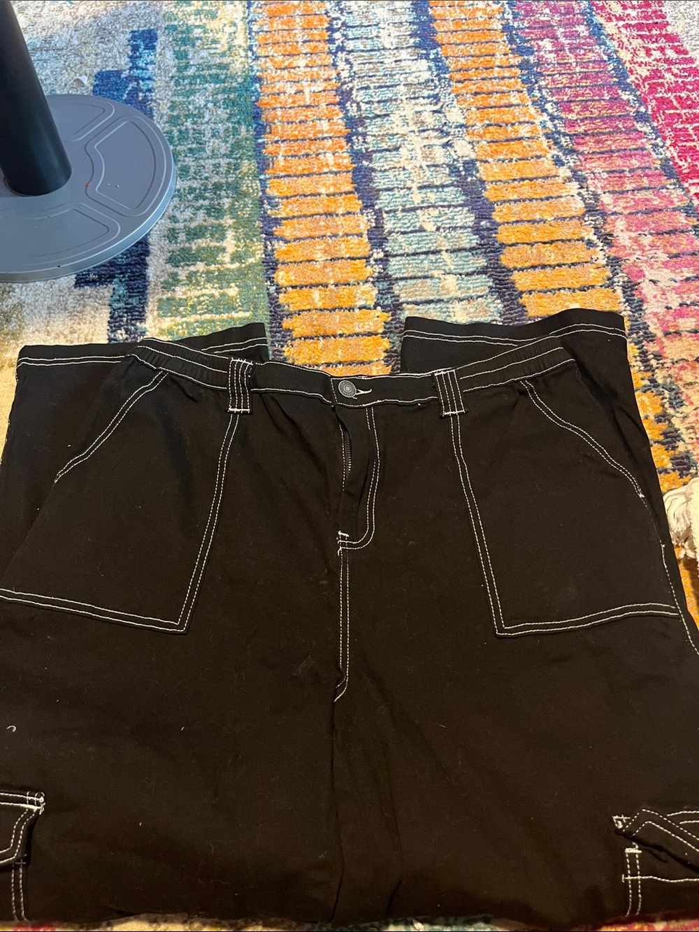 Women’s sz 2x Almost Famous Black Contrast-Stitch Jeans